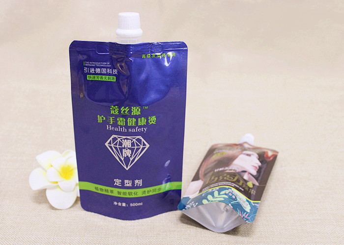 Customize Handle Plastic Doypack Liquid Nozzle Spout Bags For Laundry Detergent