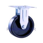 Fixed Polypropylene Caster Cart Wheels , Low Profile Swivel Caster Top Plate