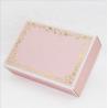 Buy cheap Pink Gold Stamping Disposable Paper Food Packaging For Cookie Gift from wholesalers