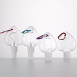 60ml 50ml Alcohol Keychain Spray Bottles Empty Heart Hook PET