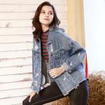 custom clothing factory China Printed Personality Ladies Jackets Coats BF Loose