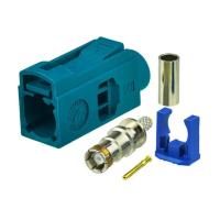 Buy cheap Fakra Connector Fakra Z Type Female Jack Crimp Connector Waterblue Neutral product