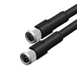 Female To Female M8 Waterproof Connector 3 Pin REACH With Cable