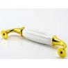 Buy cheap Anti Corrosion Ceramic Handles And Knobs , Gold Plated Turkey Design Porcelain Wordrobe Pulls from wholesalers