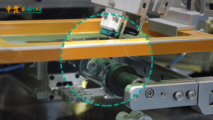 Full Servo 3-color Silk Screen Printing Machine With Vision Camera Orientation For Transparent round Bottle SF-MP310