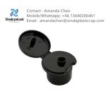 Cosmetic Packaging Black Plastic Smooth Screw Flip Top Cap For Shampoo Bottle