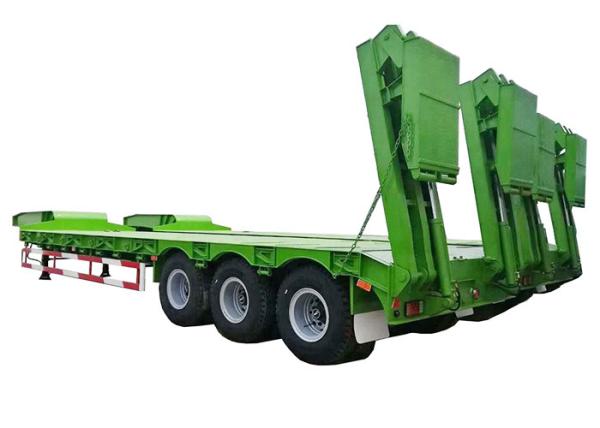 Buy cheap Green 12ft 2 Axle Low Bed Semi Trailer Q345B Detachable Gooseneck from wholesalers