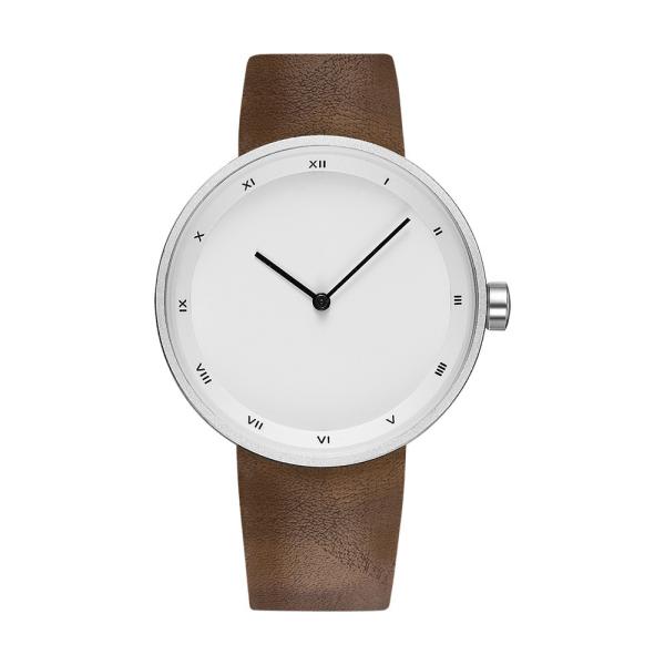 Buy cheap Seamless Strap Ultra Thin Quartz Watch Leather Watch For Men from wholesalers