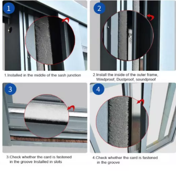 ABM Brush Wool Pile Weatherstripping Indoor Weather Strip
