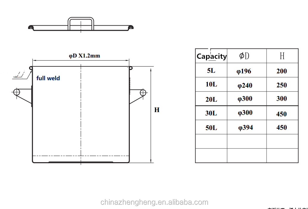 316L Stainless Steel Milking Machine Bucket Drum 5L Capacity Mirror Polish