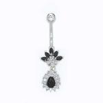 Buy cheap Clear Zircons Body Piercings Jewellery 14G Diamond Belly Ring from wholesalers