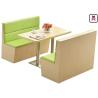 Buy cheap 2 Channles Back Wood Restaurant Booth , Double Face Upholstered Banquette Seating from wholesalers
