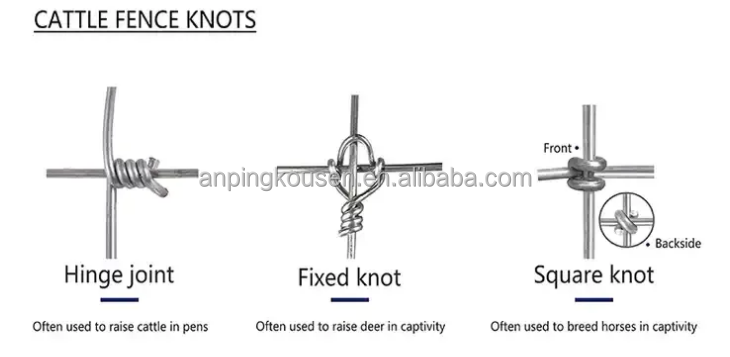 Rot Proof Fixed Knot Steel Farm Field Fence for Safe and Secure Animal Containment