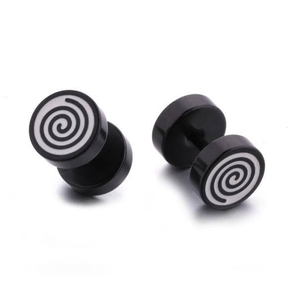 Buy cheap High quality body piercing jewelry black circle stud earrings manufacturer from wholesalers