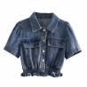 Buy cheap Factory Customized Casual Men'S Denim Cardigans Lapel Custom Denim Clothing from wholesalers