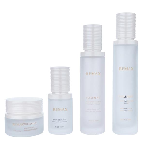 40ml/100ml/120ml/50g Glass White Cylindrical Frosted With White Lid For Cosmetic