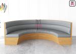 Round 2.8cbm Tufted Wood Restaurant Booth Plywood PU Leather Material