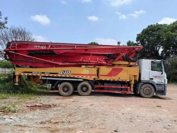 Buy cheap 2.6mm Vibrating Amplitude Semi-Dry Shotcrete Concrete Pump Truck for Batching Plant from wholesalers