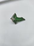 Green Leaf Metal Brooch For Men ODM Available Decorations Gifts