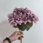 Dahlia silk flower shooting props, wedding hall table decoration
