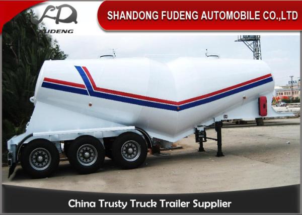 Buy cheap 55cbm 3 Axle Dry Bulk Cement Truck Powder Transport Tanker Semi Trailer for Uganda from wholesalers