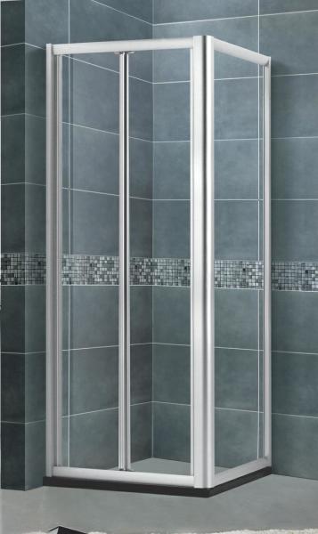 Buy cheap 5 / 6 MM Glass Folding Shower Screen Square Chromed Aluminum Alloy Profiles SGCC Certification from wholesalers
