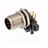 Buy cheap M12 Panel Mount Male Receptacle Industrial Connectors M12 Circular Connector 90 product