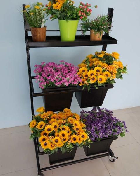Buy cheap Movable Flower Display Rack / Floral Display Stands In Home Garden from wholesalers