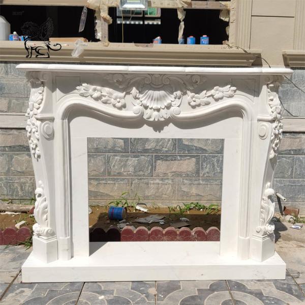 Buy cheap Marble Fireplace Louise XIV French Surround Freestanding Fireproof Stone Carving from wholesalers