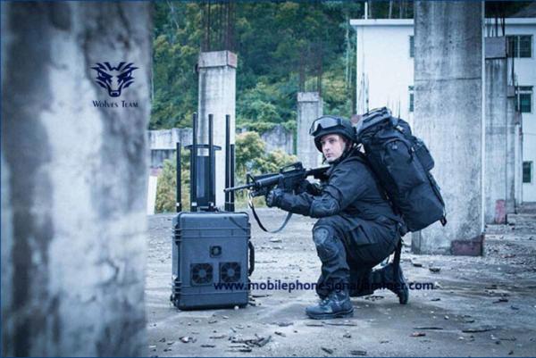 Buy cheap Waterproof Powerful Portable Cell Phone Signal Jammer GPS/4G/WiFi 2.4G VHF135/UHF400 MHz from wholesalers