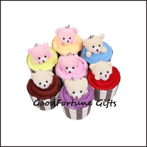 Buy cheap promotional creative bear design cotton towel wedding birthday festival gift from wholesalers