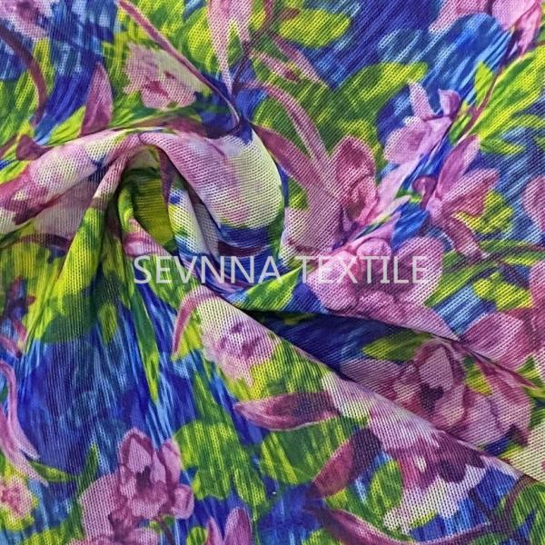 Buy cheap Floral Design Recycled Swimwear Fabric Bikini Style Compression Lining from wholesalers
