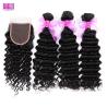 Buy cheap Cuticle Aligned Indian Human Hair Extensions With Closures No Tangling from wholesalers