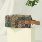 VINTAGE TRUE WOOD PRINT CORK COIN PURSE BARK PRINT COIN BAG KEY SMALL SQUARE BAG