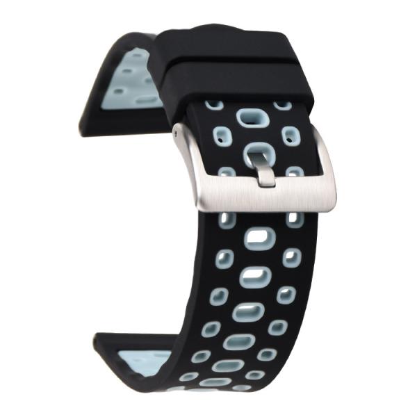 Buy cheap Double Colors 22mm Natural Rubber Watch Band Cool Style With Hardware from wholesalers