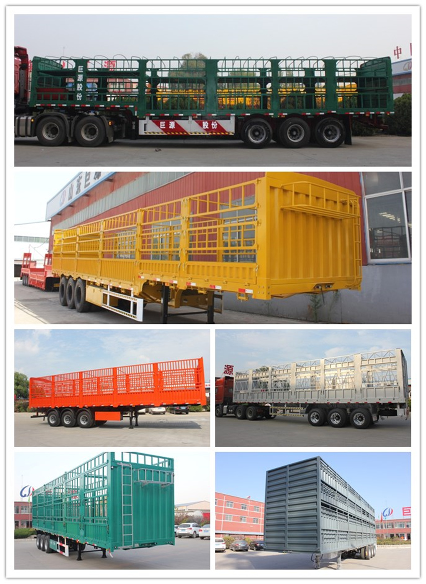 7-Way Electric System Semi-Trailer Perfect for Transporting Livestock and Bulk Cargo