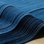 Strip Jacquard Denim Office Wear Fabric 9.1OZ 10X10 108×56 Figure Flattering
