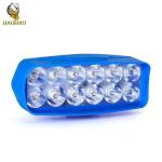 12W White Yellow Flash Plastic LED Blue Casing LED Light For Motorcycles