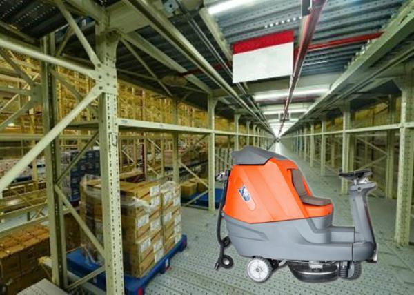 Big Shape Battery Powered Floor Scrubber Dryer Machine To Clean Larger Warehouse