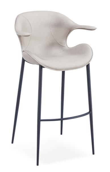 Buy cheap Modern PU Leather Black Painted 58cm High Counter Stool from wholesalers