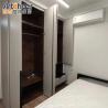 Buy cheap Villa Modern Sliding Alimirah Wooden Glass Combination Wardrobe Clothes Organizer from wholesalers