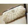 Buy cheap Korean wedding bag high-end pearl bag clutch chain single shoulder bag fashionable lady pearl banquet evening bag from wholesalers