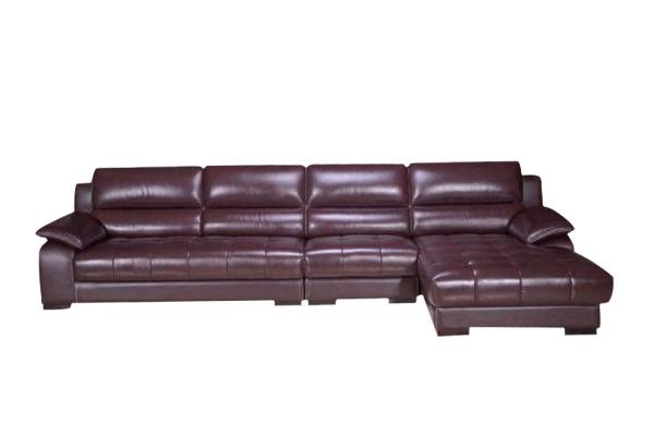 Buy cheap Solid Wood Frame Living Spaces Leather Sofa With Genuine Leather Cover from wholesalers