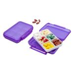 Multifunctional Water Resistent Daily Pill Box With Removable Tray 6 Compartment