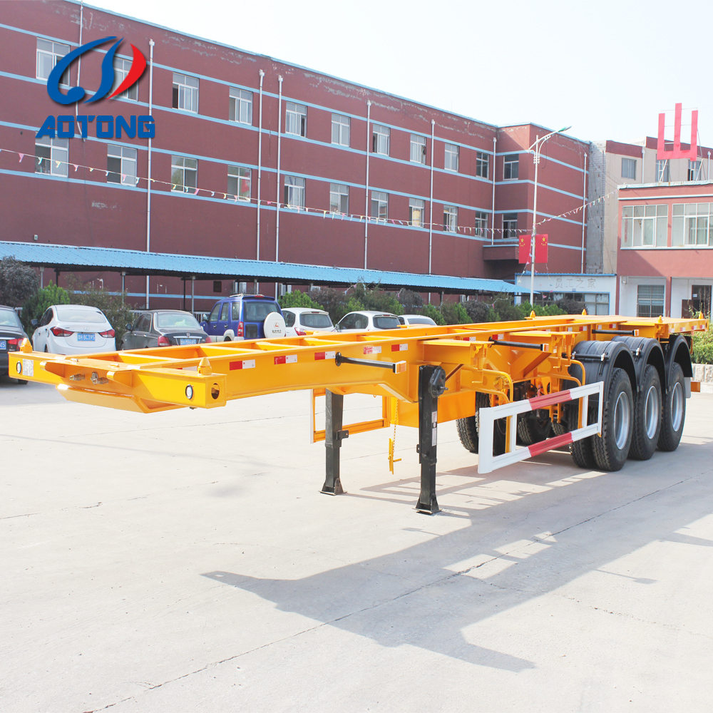 2 Axle 28 Tons Lowbed Lowboy Truck Trailer Semi Trailer for Heavy Equipment Transport