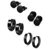 Buy cheap Unisex Black Color Stainless Steel Piercing Earring For Women Men Punk Gothic Barbell Earring from wholesalers