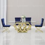 Buy cheap 6 Seater Tempered Glass Dining Table from wholesalers