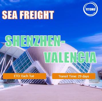 Buy cheap Shenzhen China To Valencia Spain International Sea Freight Services 29 Days from wholesalers