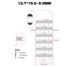 Buy cheap 12.7x19.5-9.5mm Self Adhesive Cable Labels 2mil White Matte Translucent Water Resistant from wholesalers