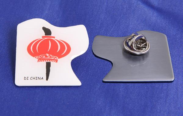 fantastic custom latern logo promotional printing badge, metal printing pin